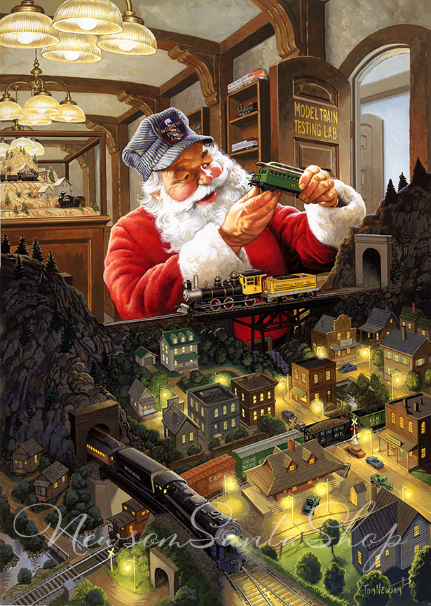 Santa is testing his Railway before Christmas! 500 pieces 19.25" x 26.675"